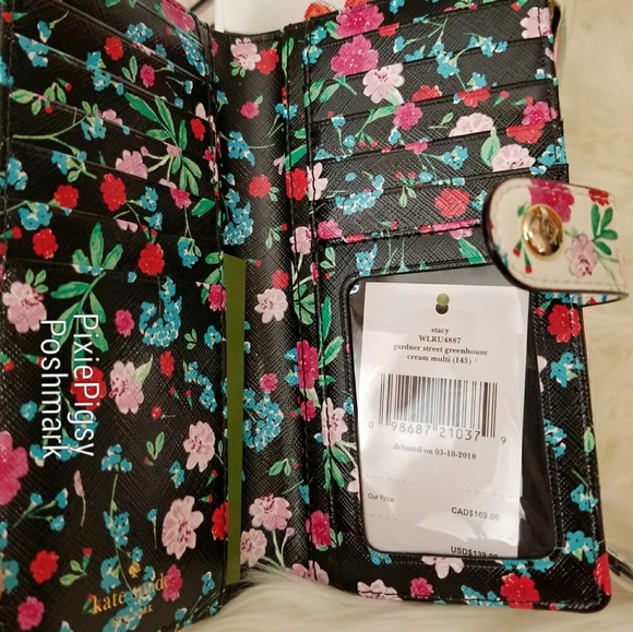 Kate Spade Hummingbird Floral Wallet Backpack Set - Picture 6 of 8